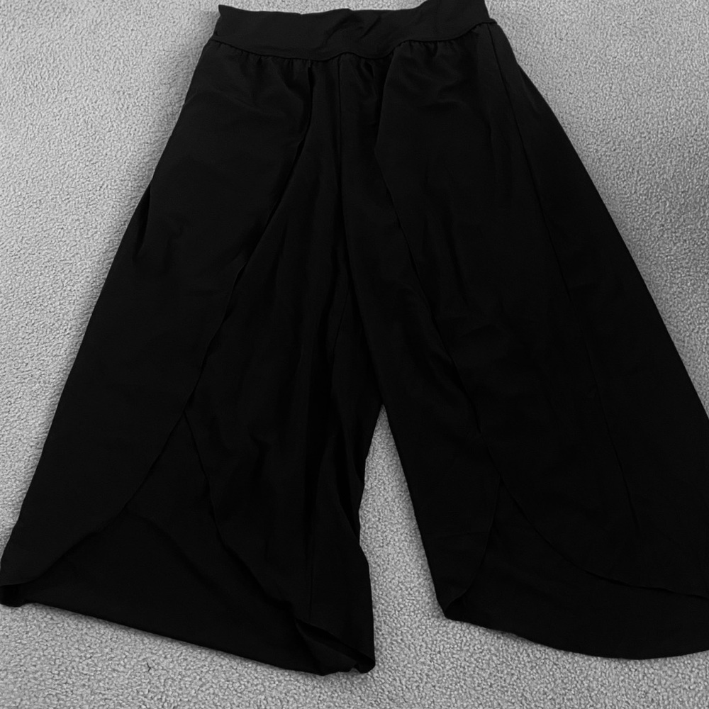 XLARGE. (PETITE). HALARA BREEZEFUL PALAZZO FLOWY RUFFLE WIDE LEG DANCE PANTS - Picture 5 of 10